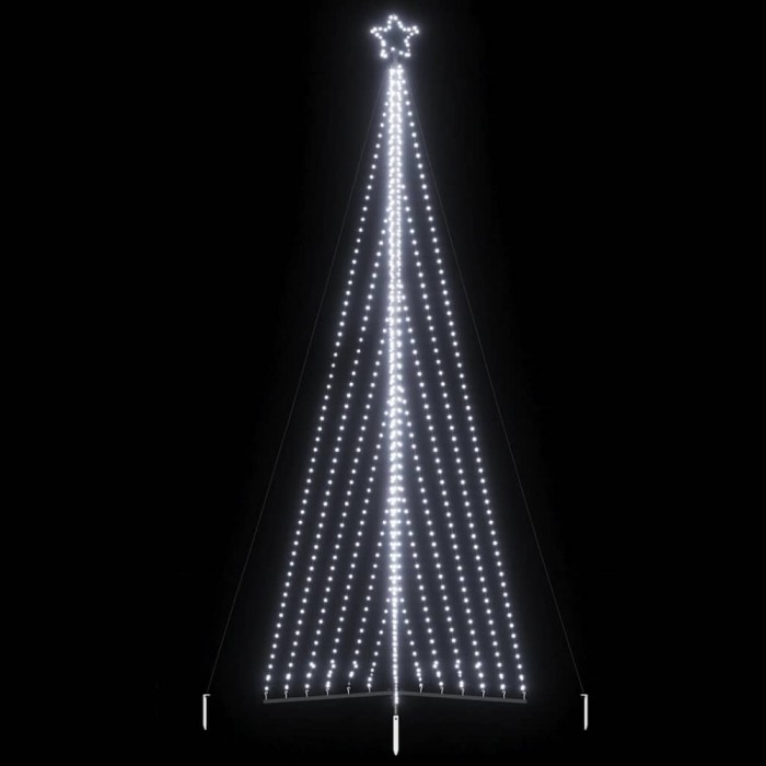 vidaXL Pom de Crăciun LED 789 LED-uri Alb Rece 476 cm 4016445