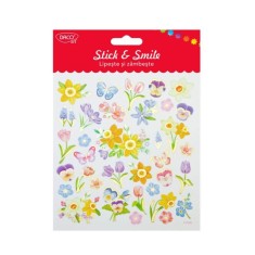 Abtibilduri DACO Lipeste si Zambeste, Model Narcise, Multicolor, 35 Buc/Set, Abtibilde cu Flori, Autocolante cu Flori, Stickere Decorative, Stickere p foto