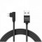 Cablu de date Micro USB 2m 2A Gamer executie 90&deg; negru Delight 55444M-BK