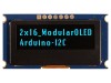 Afisaj OLED Alfanumeric 16x2 Albastru NHD-0216AW-IB3 Interfata I2C 5V DC Controler US2066