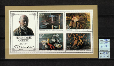 Timbre Africa de Sud, 1985 | Frans David Oerder - Picturi | MNH | aph foto