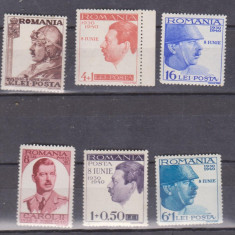 ROMANIA 1940 LP 139, CAROL II, 10 ANI DE DOMNIE, SERIE MNH