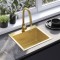 Chiuvetă inox Leo 50 BRUSH GOLD