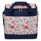 Geanta termoizolanta pentru alimente si bauturi,model floral,15 litri,28x18x30 cm, Oem