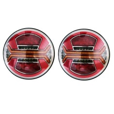 Set lampi LED Hamburger cu 5 functii pentru remorca camion - marker neon, stop, semnalizare, marsarier si ceata, 12V-24V