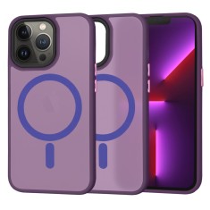 Husa iPhone 13 Pro Techsuit HaloFrost??A MagSafe Series, mov inchis foto
