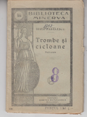 myh 620 - Biblioteca Minerva - 180 - Trombe si cicloane - Sever Pavelescu foto