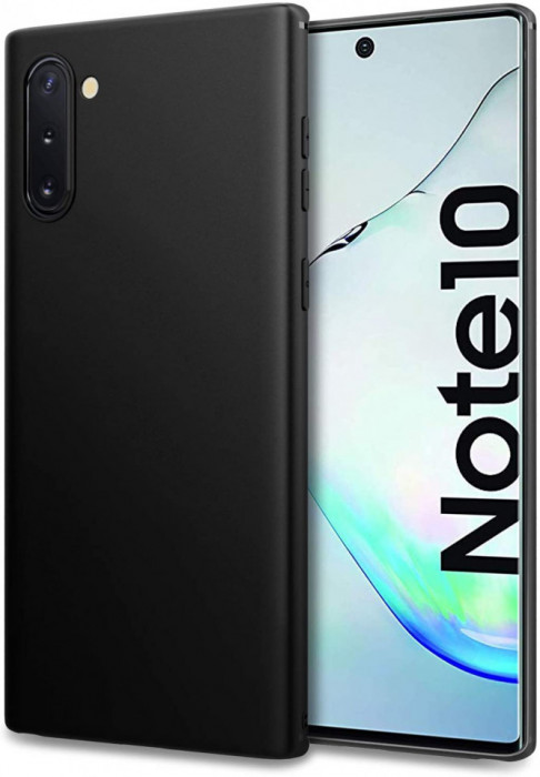 Husa Samsung Galaxy Note 10 Plus, silicon slim antisoc Negru