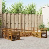 vidaXL Set canapele 9 piese lemn masiv acacia natural mobilier gradina exterior