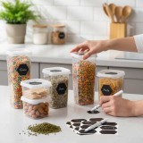 Cumpara ieftin Set 7/9 Recipiente de depozitare alimente, etanșe, Koken cutie depozitare cu capac, plastic fără BPA, organizator alimente, rezistent rece/fierbinte,