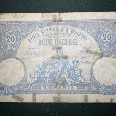 Bancnota romaneasca 20 lei 23 August 1902