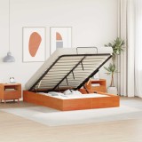 vidaXL Cadru de pat ottoman cu depozitare Maro Ceară 160 x 200 cm 3418794