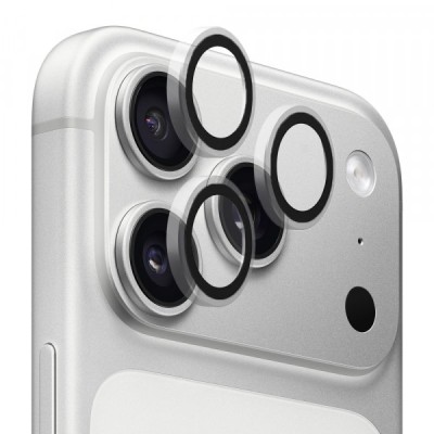 Folie de protectie Camera Spate Blueo Metal Frame pentru Apple iPhone 17 Pro Max / 17 Pro, Sticla Securizata, Transparenta foto
