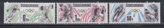 Cehoslovacia 1988 - Jocurile Olimpice de iarnă și vară - Calgary și Seul, MNH