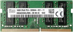 Memorie ram Laptop SK Hynix 16GB, DDR4, 2Rx8, PC4-3200AA, 3200Mhz, HMA82GS6CJR8N-XN, PC4-25600, CL22, Non-ECC, sodimm, 260 pini
