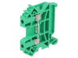 &Icirc;mbinare șine 0,5-4mm2 2 borne verde TS35