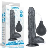 Ejaculare Extremă - Dildo Realistic cu Ejaculare Negru 25.5 cm, Orion