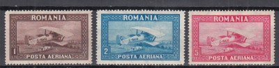 ROMANIA 1928 LP 80 a C. RAIU FILIGRAN VERTICAL SERIE SARNIERA foto