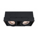 Spot - Ceiling fixture Milo,4755,AC220-240V, 50/60 Hz, 2* GU10, ES111,IP 20 , recessed, frameless black