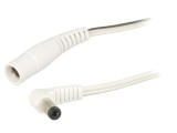Cablu DC 5,5/2,1 Alb &icirc;n Unghi 2x0,5mm2