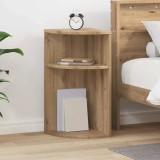 vidaXL Masă laterală Stejar Artizanal 29,6 x 29,6 x 60 cm 891129