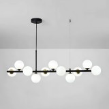 Lustra cu bec moderna LOFT Pavilion, 11x G9, Negru, Metal, Inaltime Reglabila ModernLight Concept