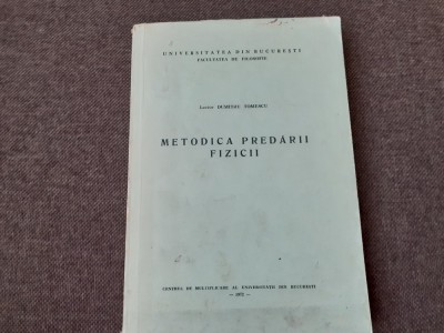 Dumitru Tomescu - Metodica predarii fizicii foto