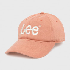 Lee șapcă culoarea portocaliu, neted