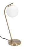 Set 2 veioze metal auriu sticla alba Delphine 22x16x51 cm