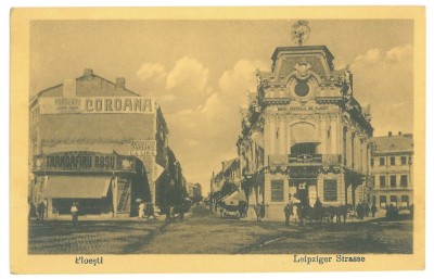 4675 - PLOIESTI, Bank, Market, Romania - old postcard, CENSOR - unused foto