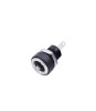 Mufa alimentare pe panou 5.5x2.5 mm DC negru cu filet lung si piulita GBC 29.0650.10