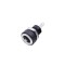 Mufa alimentare pe panou 5.5x2.5 mm DC negru cu filet lung si piulita GBC 29.0650.10