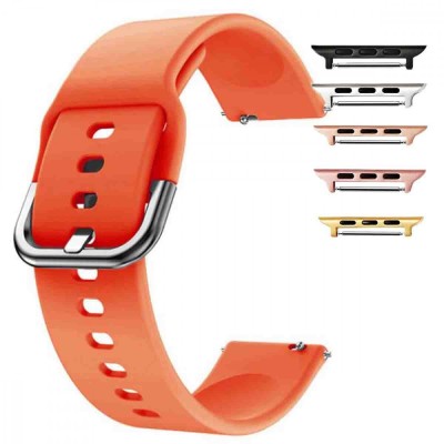 Curea din silicon compatibila cu Apple Watch 9|8|7|6|5|4|3|2|1 Series, 49mm|45mm|44mm|42mm, Orange Fire foto