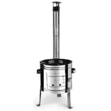 Soba pentru ceaun/tuci, inox, burlan, cot, 36&nbsp;cm, Perfect Home