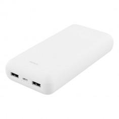 Power bank 20.000mAh DELTACO, 2x USB, 2.1A, indicator LED, alb foto