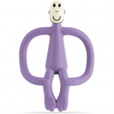 Matchstick Monkey Teething Toy and Gel Applicator jucărie pentru dentiție perie 2 in 1 Purple 1 buc