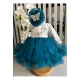 Cumpara ieftin Rochita Botez Ann, Fluturi, Turcoaz si Alb - DPH67