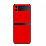 Cumpara ieftin Set Folii Skin Acoperire 360 Compatibile cu Samsung Galaxy Z Flip 3 - Wrap Skin Cardinal Red, Rosu, Oem