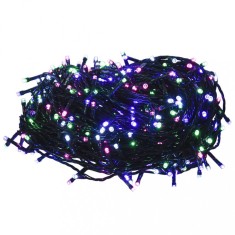 Instalatie cu 150 LED-uri, multicolor pastel, 15 m, PVC foto