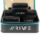 Geanta EVA + 4 Bacuri RIVE Bait Tub Case L, 36x36x11cm