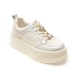 Pantofi sport GRYXX albi, XC0052, din piele naturala