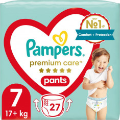 Pampers Premium Care Pants Size 7 scutece de unică folosință tip chiloțel 17+ kg 27 buc