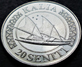 Moneda exotica 20 SENITI - TONGA, anul 2015 * cod 4695 = UNC