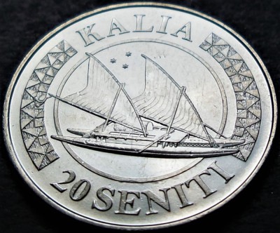 Moneda exotica 20 SENITI - TONGA, anul 2015 * cod 4695 = UNC foto