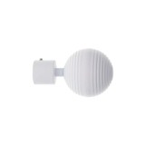 Set Capăt Decorativ Galerie Globe Fi20 &ndash; Alb Mat Compoziție Fier Forjat