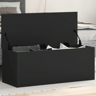 Gossi cutie de depozitare, negru, 90x35x35 cm, lemn prelucrat foto