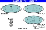 ATE 13.0470-2617.2 ATE Ceramic set placute frana,frana disc
