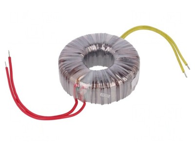 Transformator toroidal 80VA 230V 12V 6.66A cu cabluri foto