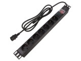 Prelungitor LANBERG 7 prize 10A cu protecție la supratensiune PDU-07F-0200-IEC-BK