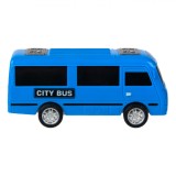 Autobuz City Bus, Pentru Băieți, Culoare Albastru, Dimensiuni 12x4x5cm, Set 12 Bucăți, Plastic, Oem